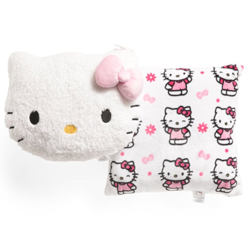 #HK-2119 HELLO KITTY 2pk Girly Decorative Pillow Set